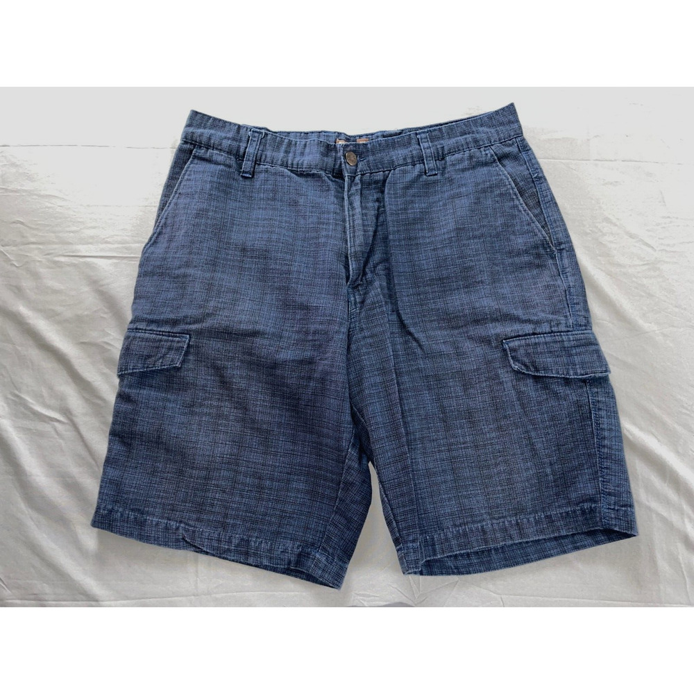 Kahala Vintage Washed Cotton Cargo Shorts. Washed Navy, Men's Size 32. GUC!!